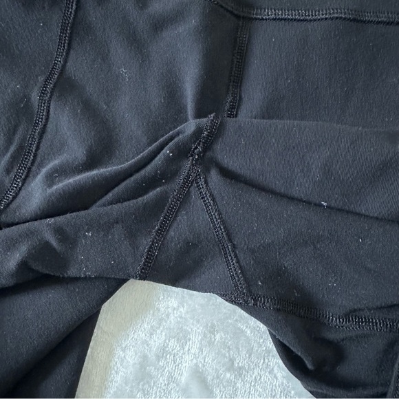 Lululemon Groove Black Yoga Pants with Pink Gray White Waistband - Picture 5 of 5